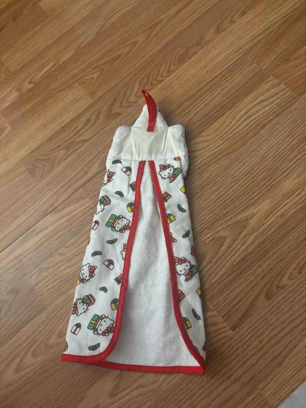 Hello Kitty Christmas Holiday Hanging Kitchen Towel